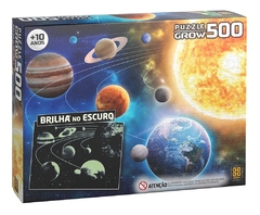 Puzzle 500 peças Sistema Solar - Brilha no escuro - Grow - Facil Shopping