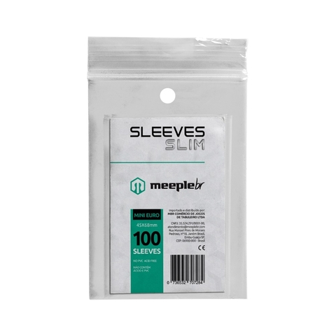 Sleeves Slim Mini Euro 45 x 68mm - Meeple BR
