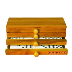 Jogo de Dominó com Gavetas Caixa de Madeira - Botticelli