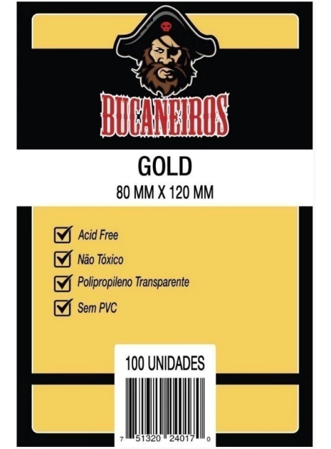 Sleeve Gold (80 x 120 mm) - Bucaneiros