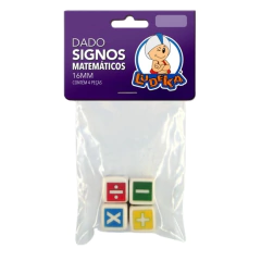 Kit Dados 16x16x16mm - Signos Matemáticos - Ludens Spirit