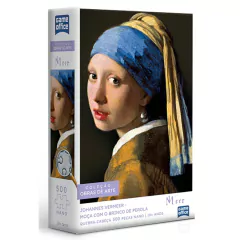Quebra-cabeça 500pç Nano Moça Brinco Pérola Johannes Vermeer