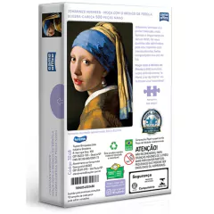 Quebra-cabeça 500pç Nano Moça Brinco Pérola Johannes Vermeer - comprar online