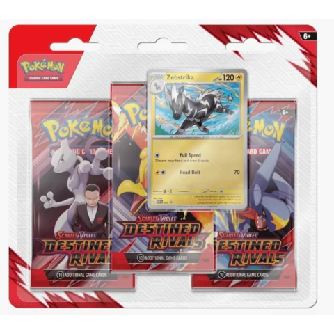 Pokemon Blister Triplo EV10 Rivais Predestinados Zebstrika (EN)