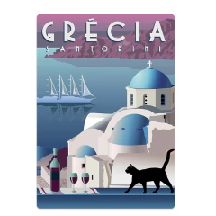 Quebra-cabeça Nano 500 Peças Postais Mundo Grecia Santorini na internet