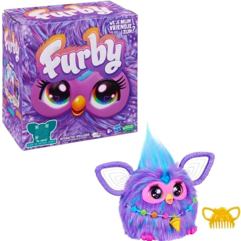 Furby Purple Brinquedo Pelúcia Interativo ativado por Voz