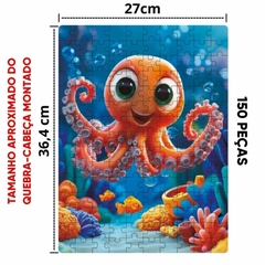 Quebra-Cabeça 150 peças Polvo- Pais e Filhos - Facil Shopping