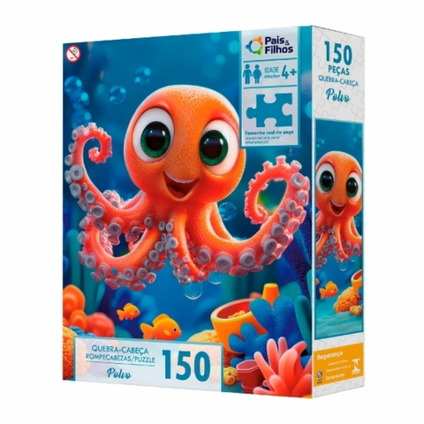 Quebra-Cabeça 150 peças Polvo- Pais e Filhos