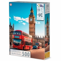Quebra-Cabeça 500 peças Big Bus Londres - Pais e Filhos