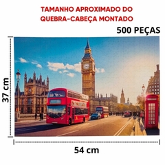 Quebra-Cabeça 500 peças Big Bus Londres - Pais e Filhos - Facil Shopping