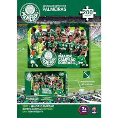 Quebra-cabeça 200 Peças Palmeiras FC Maior Campeão-Mimo Toys - loja online