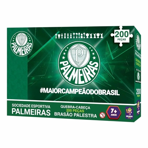 Quebra-cabeça 200 Peças Brasão Verdão Palmeiras - Mimo Toys