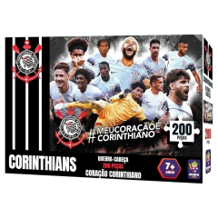 Quebra-cabeça 200 Peças Timão Coração Corinthiano -Mimo Toys