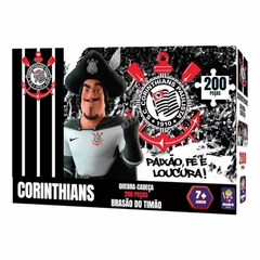 Quebra-cabeça 200 Peças Brasão Timão Corinthians - Mimo Toys