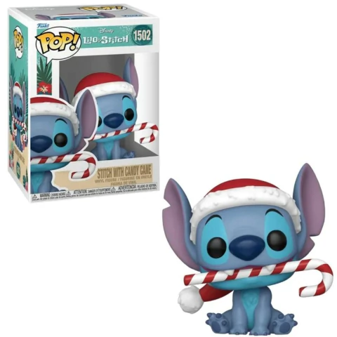 Boneco Funko Pop! Disney Lilo & Stitch - Stitch com Bengala de Doce 1502