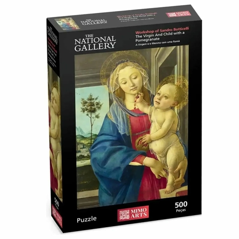 Quebra-cabeça 500 pç A Virgem e o Menino com Romã Botticelli