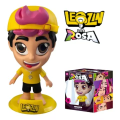 Boneco Infantil Vinil 15cm Dos Rosa - Leozinho - Algazarra - Facil Shopping