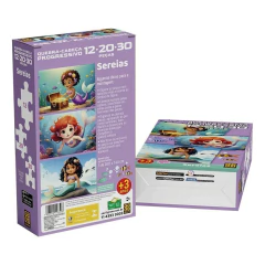 Quebra-Cabeça Progressivo 12-20-30 peças Sereias - Grow - comprar online