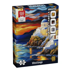 Mini Quebra-cabeça 1000 peças Vitral Grego - Grow