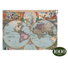 Quebra-Cabeça 1000 peças Mapa do Velho Mundo-1658-Novo Papel na internet