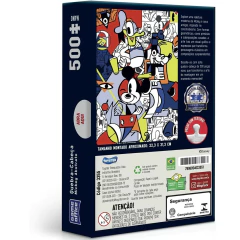 Quebra-cabeça Nano 500 Peças Mickey Abstrato - Toyster - loja online