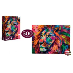 Quebra-Cabeça 500 peças Leão - Novo Papel - Facil Shopping