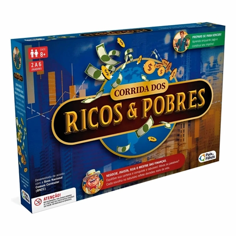 Jogo Corrida dos Ricos & Pobres - Pais e Filhos