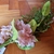 Flor artificial rosa com folhas - comprar online