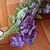 Flor artificial roxa com folhas - comprar online
