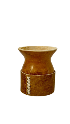 MATE CALABAZA CON BASE CUERO CRUDO