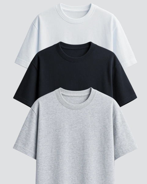 Kit com 3 Camisetas Oversized Lisa - comprar online