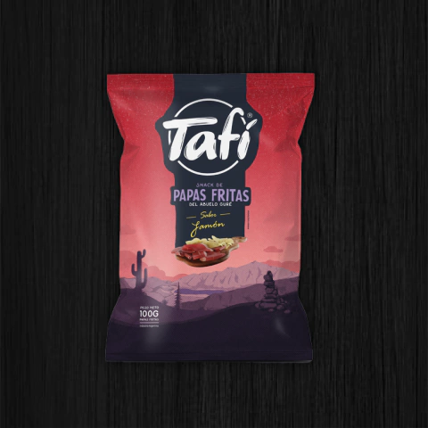 PAPAS TAFI SABOR JAMÓN SERRANO X100GR