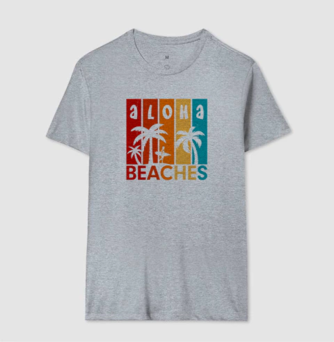 Aloha Beaches 100% algodão. Toque Suave e confortável. - loja online