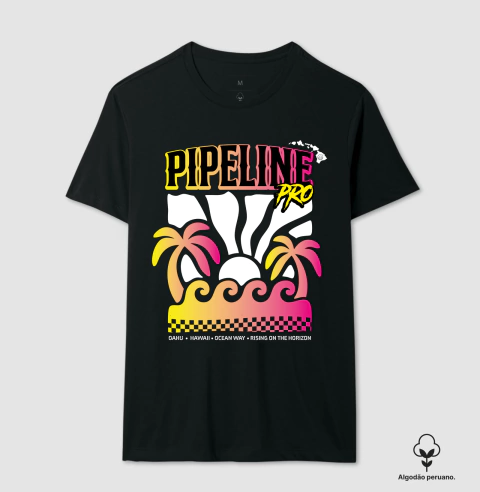 Camiseta Algodão Premium Peruano - Pipeline Pro 2025 - Ocean Way 