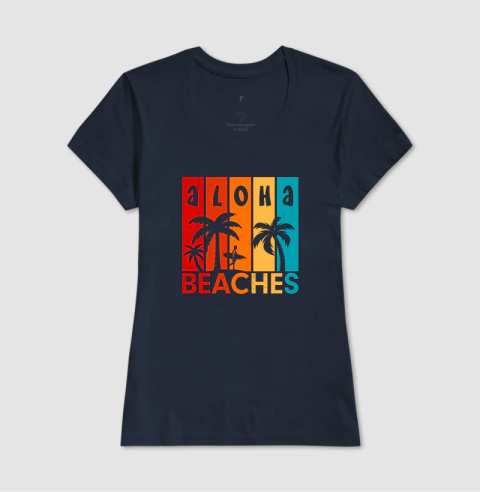Aloha Beaches 100% algodão. Toque Suave e confortável. - Ocean Way 
