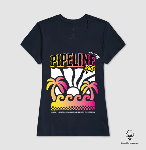 Camiseta Algodão Premium Peruano - Pipeline Pro 2025 na internet