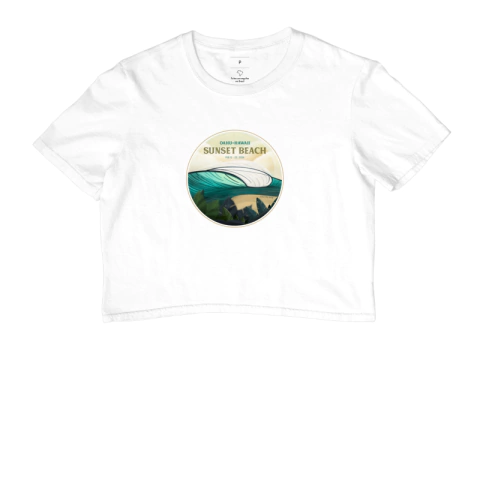 Cropped Sunset Beach Dreams. Leve e Macia. - loja online