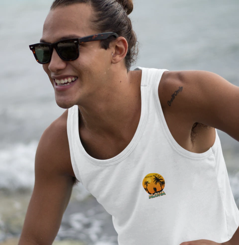 Regata Aloha Sunset 100% Algodão. Leve e confortável!