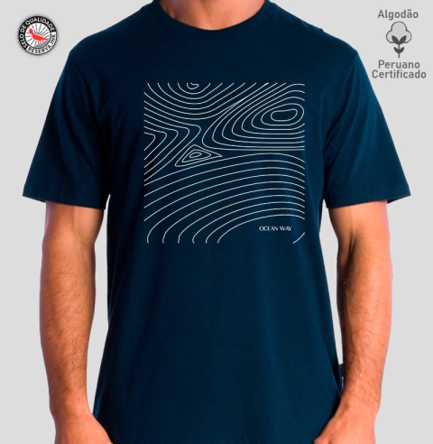 Waves Map Algodão Premium Peruano Toque Suave