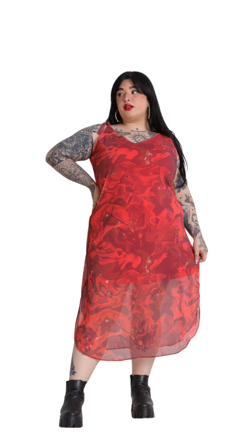 Vestido Teresa vermelho - comprar online