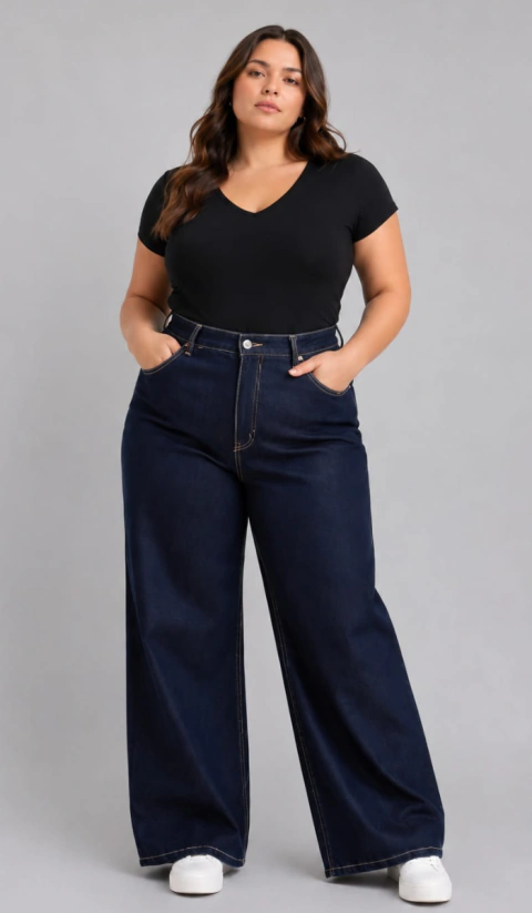WIDE LEG AZUL ESTATICO AITANA - comprar online