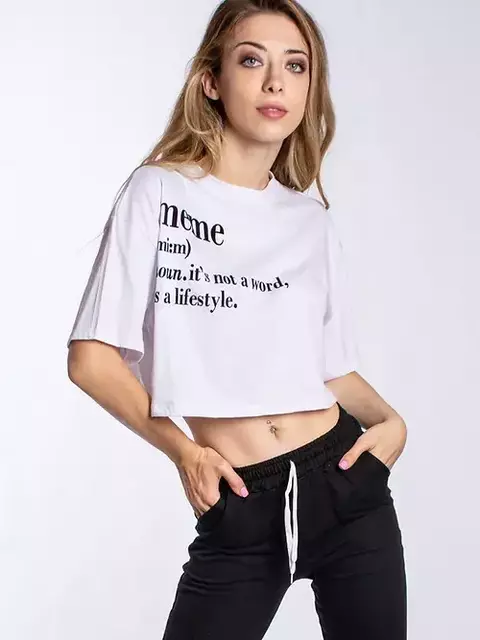 REMERA CROP MEME