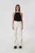 Jean wide Leg c/strass crema elastizado