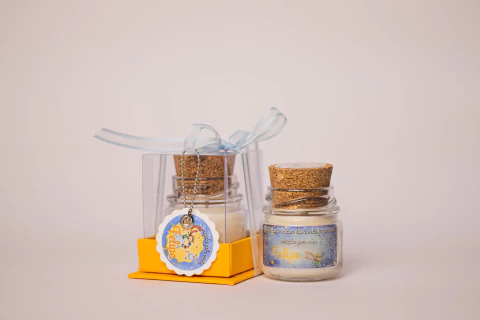 Kit vela aromática com caixa cartonada para lembranças