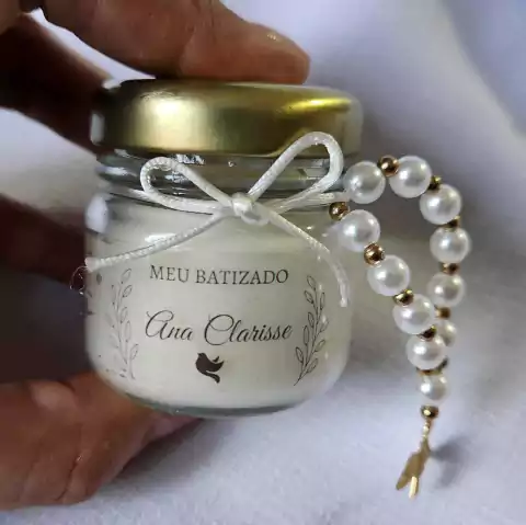VELA AROMÁTICA 30G PARA BATIZADO COM TERCINHO