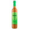 Garrafa de licor Bardera de Pistache, com rótulo verde e tampa azul, 500 ml.
