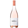 Garrafa de vinho Manoella Rosé 750ml com rótulo branco e texto preto e rosa