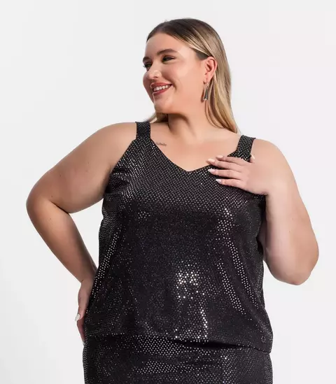 Regata Brilho Plus Size - comprar online