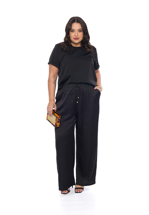 CALÇA ACETINADA PLUS SIZE