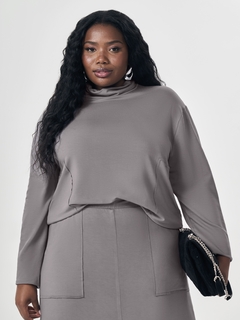 BLUSA MOLETINHO GOLA BOBA PLUS SIZE - comprar online